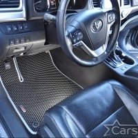 Автомобильные коврики EVA на Toyota Highlander III 3 ряда (2013-2019)