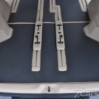 Коврики текстильные на Toyota Vellfire I пр.руль (2008-2014) 2 ряд - 3 места