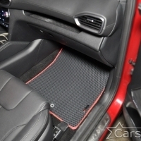 Двухслойные коврики EVA на Hyundai Santa Fe IV 3 ряда (2018-2020)