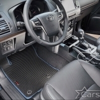 Двухслойные коврики EVA на Toyota Land Cruiser Prado 150 рестайл 3 ряда (2013->)